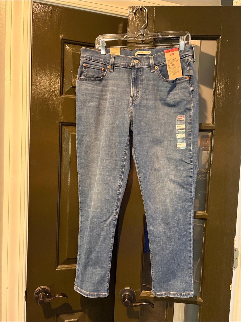 Levi's Light Blue Cropped Stretch Denim Jeans